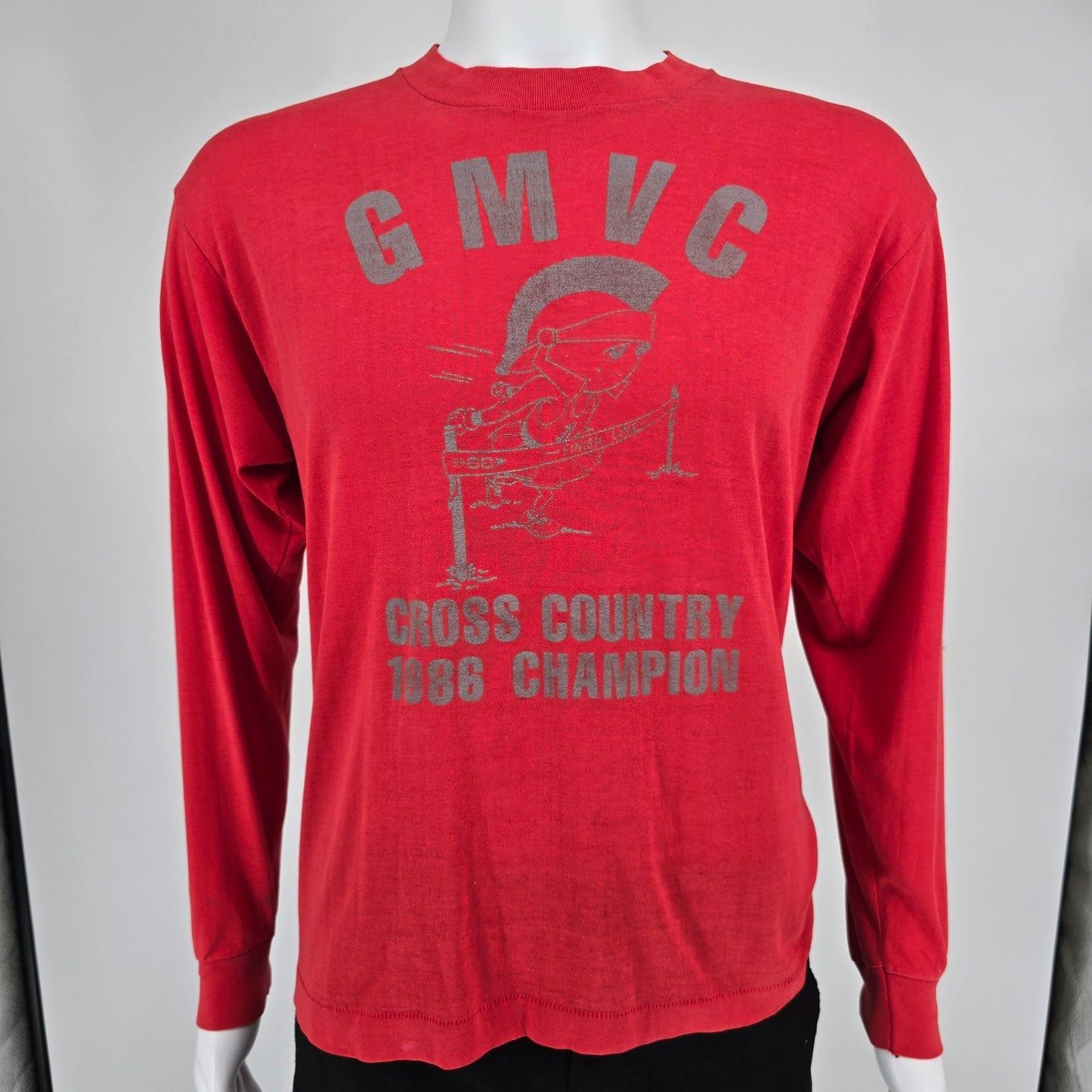 Vintage 1986 HEF-T GMVC Cross Country Champion Long Sleeve Wakefield T-Shirt (M)