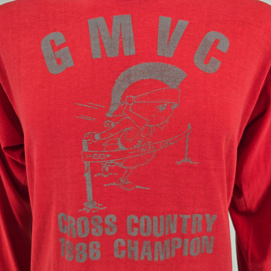 Vintage 1986 HEF-T GMVC Cross Country Champion Long Sleeve Wakefield T-Shirt (M)