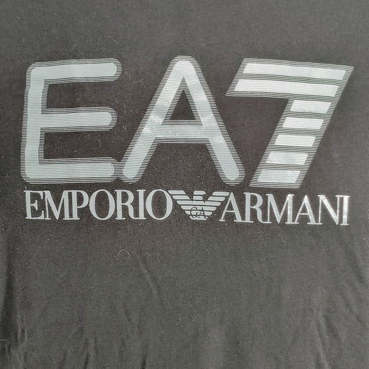 EA7 Emporio Armani Visibility Stretch-Cotton jersey, Short-Sleeved T-shirt (M)