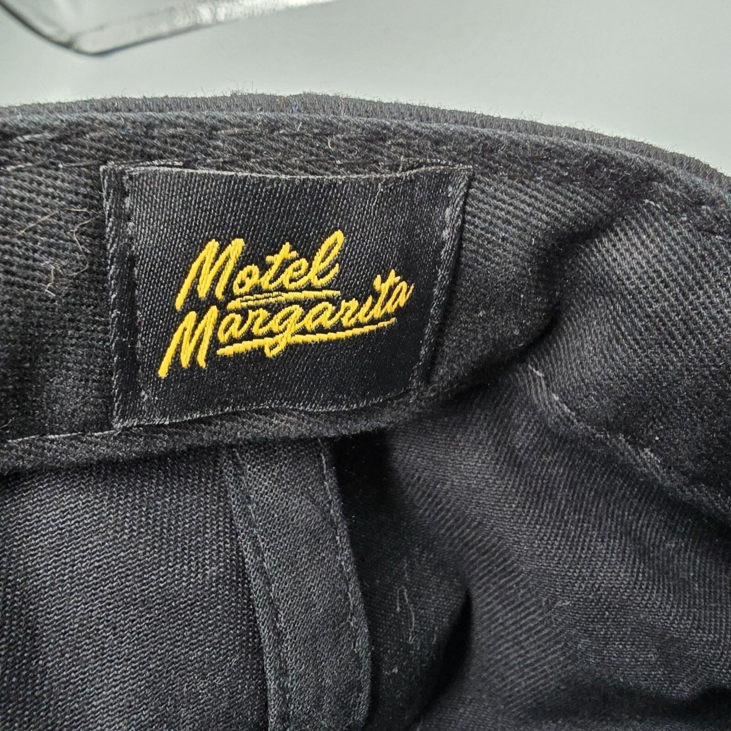 Motel Margarita "margs." Embroidered Black 5-Panel Braided Rope Snapback Hat