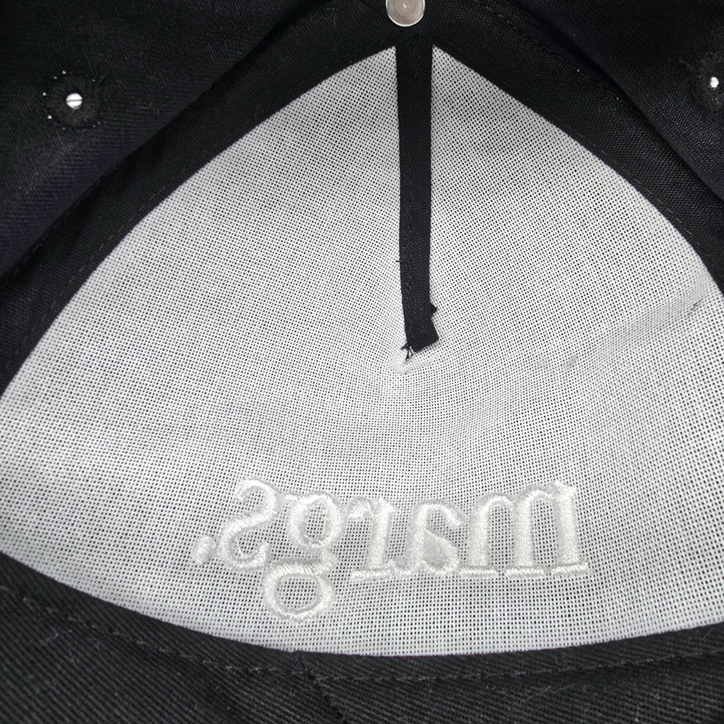 Motel Margarita "margs." Embroidered Black 5-Panel Braided Rope Snapback Hat