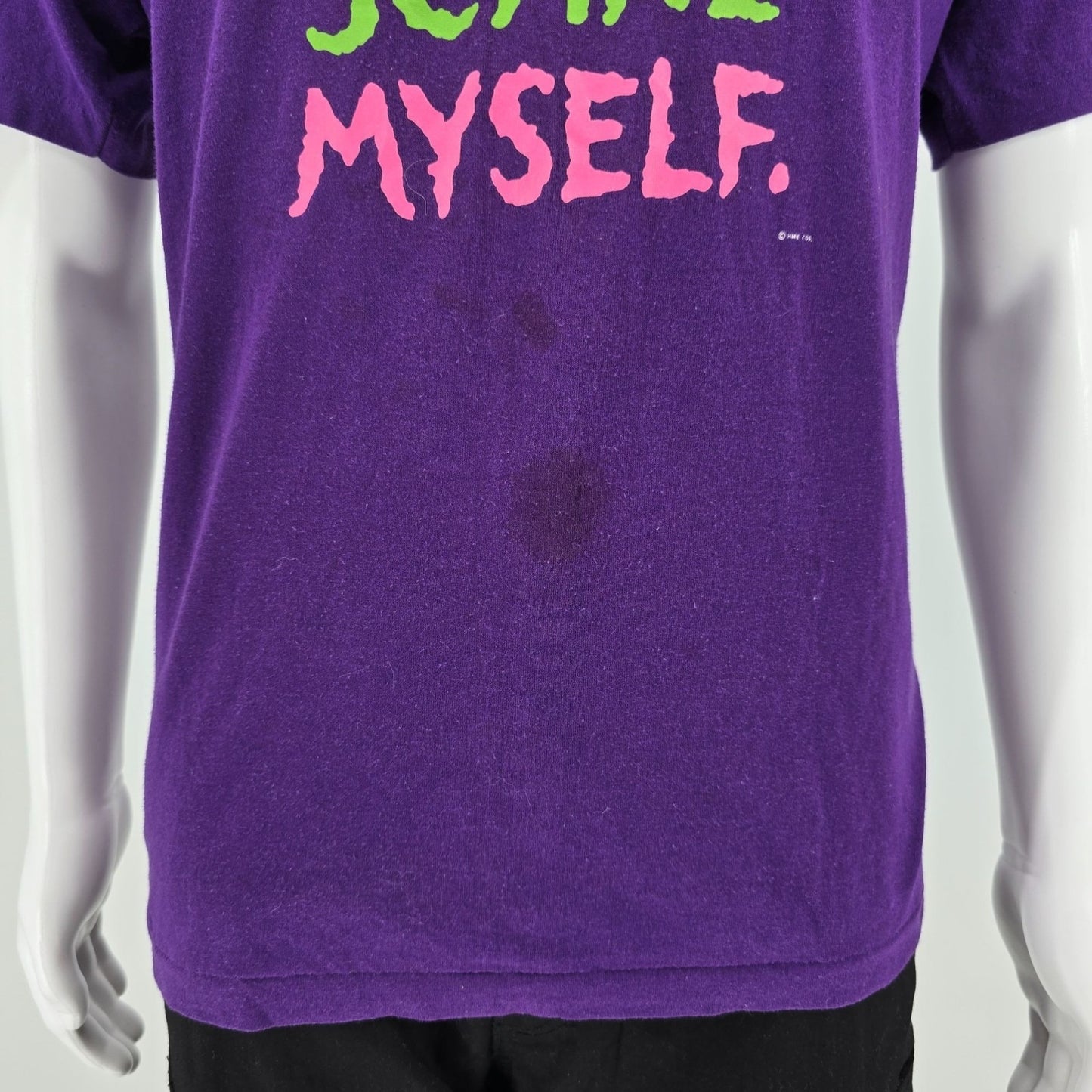 Vintage 1990s Hallmark Cards "Without Makeup, I Almost Scare Myself" T-Shirt (L)