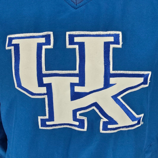 Vintage Y2K Pro Player UK Wildcats Blue and White Pullover Jacket (Large)