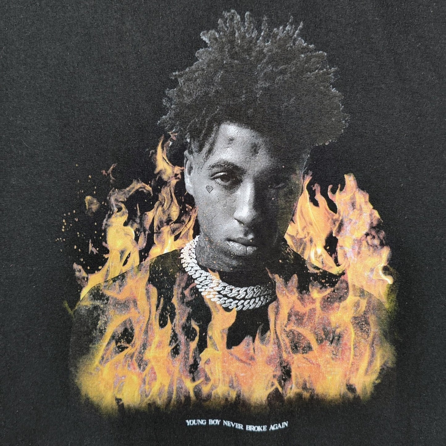 YoungBoy Never Broke Again (NBA YoungBoy) Distressed Black Sweatshirt (M/L)