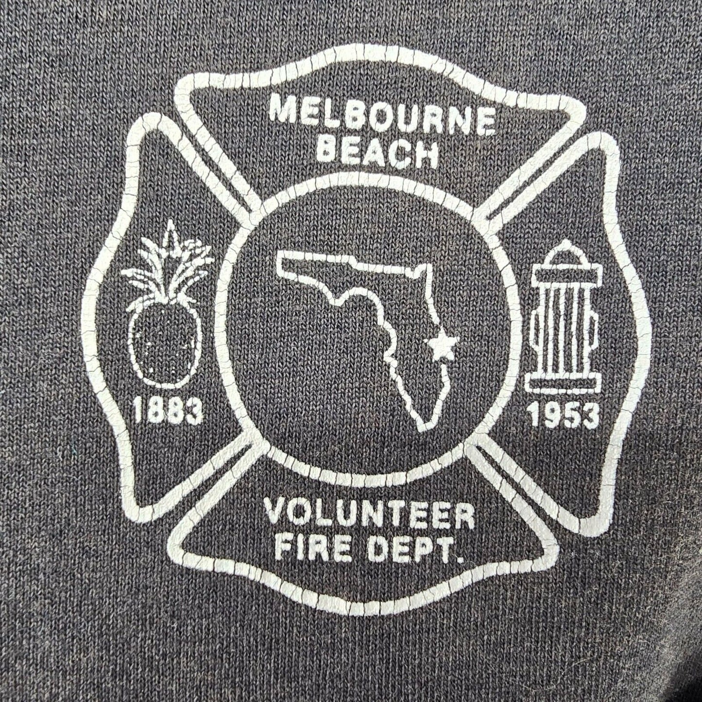 Vintage 1990s Melbourne Beach FL Volunteer Fire Department #58 T-Shirt (XL)