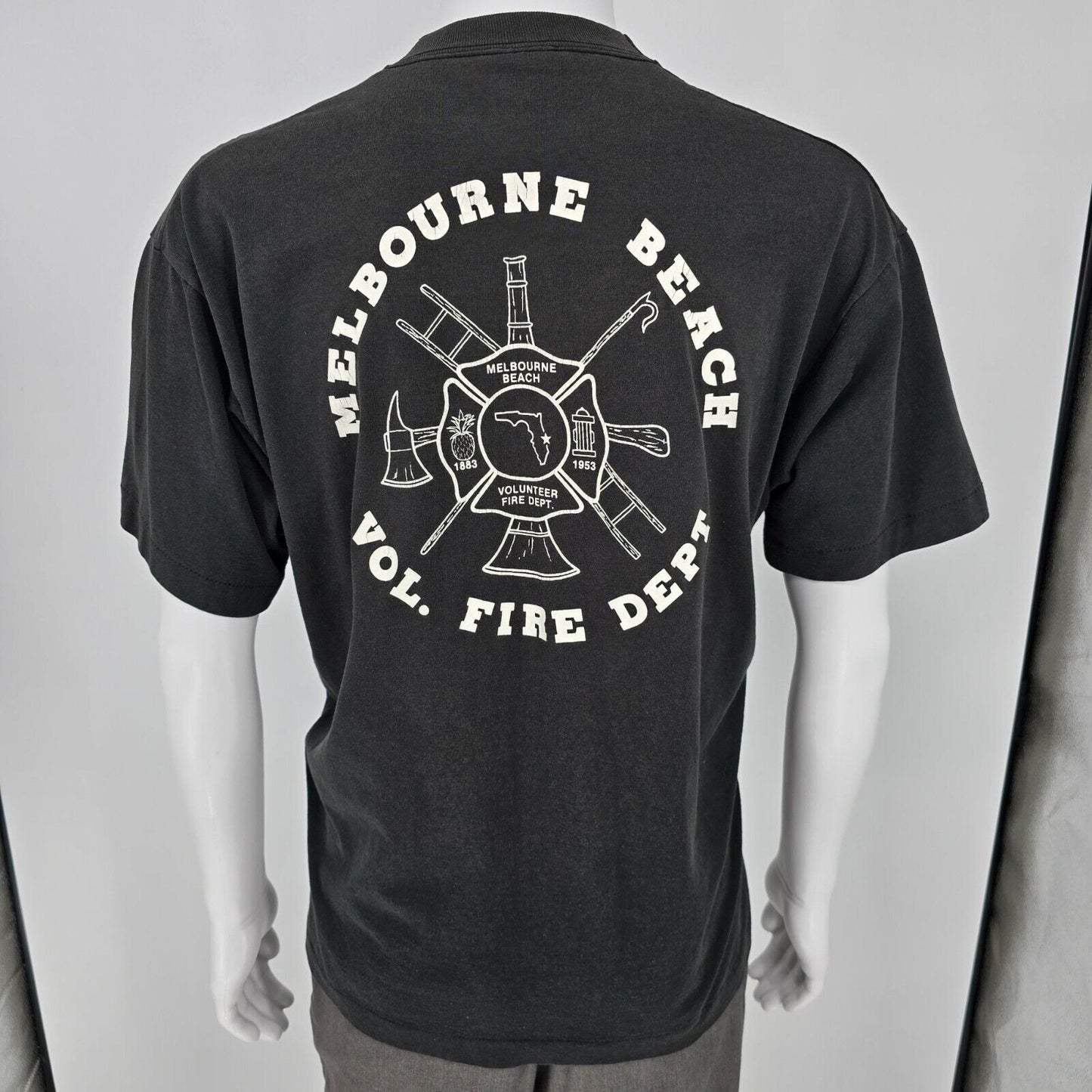 Vintage 1990s Melbourne Beach FL Volunteer Fire Department #58 T-Shirt (XL)