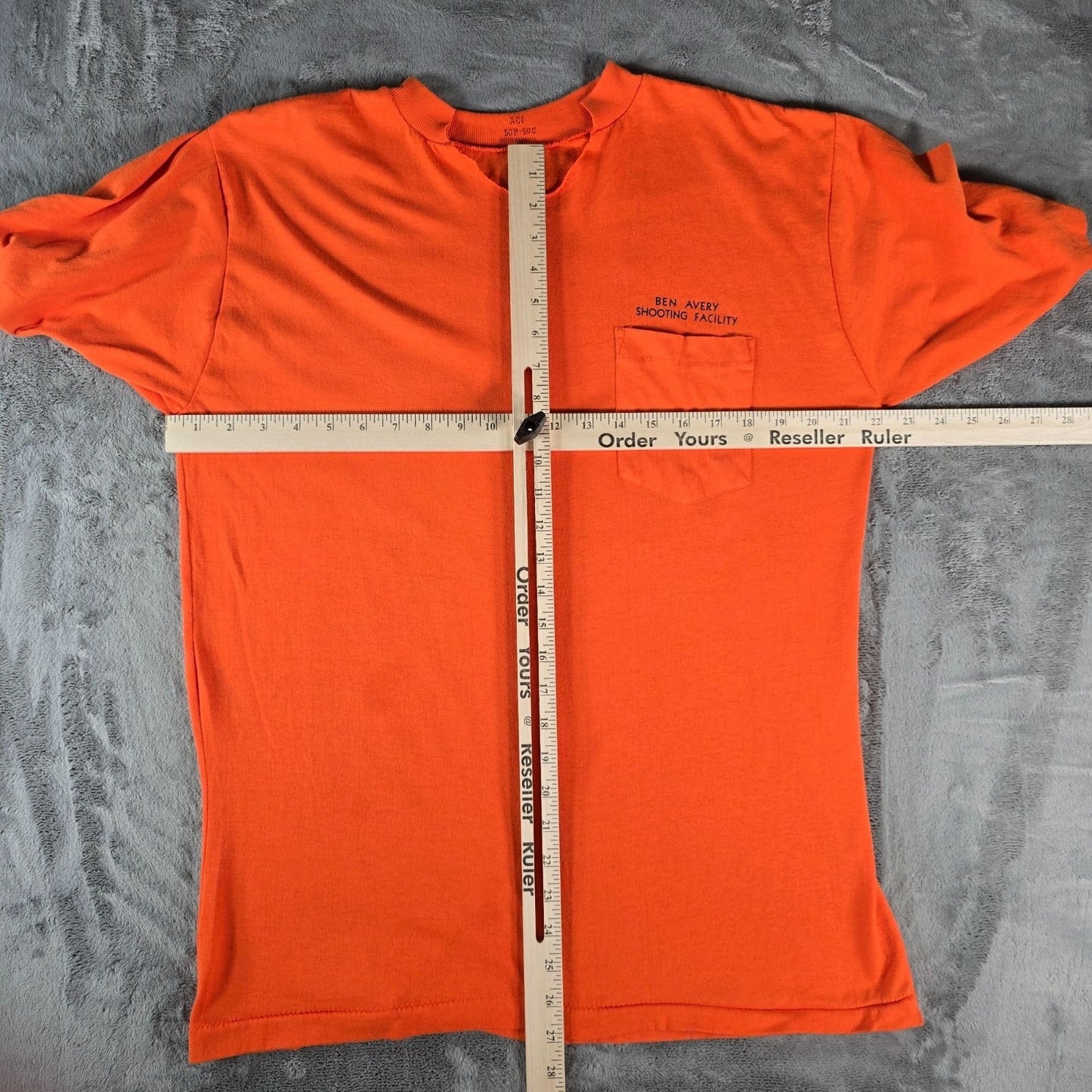 Vintage 1990s Ben Avery Shooting Facility Line Safety Officer Pocket T-Shirt (L)
