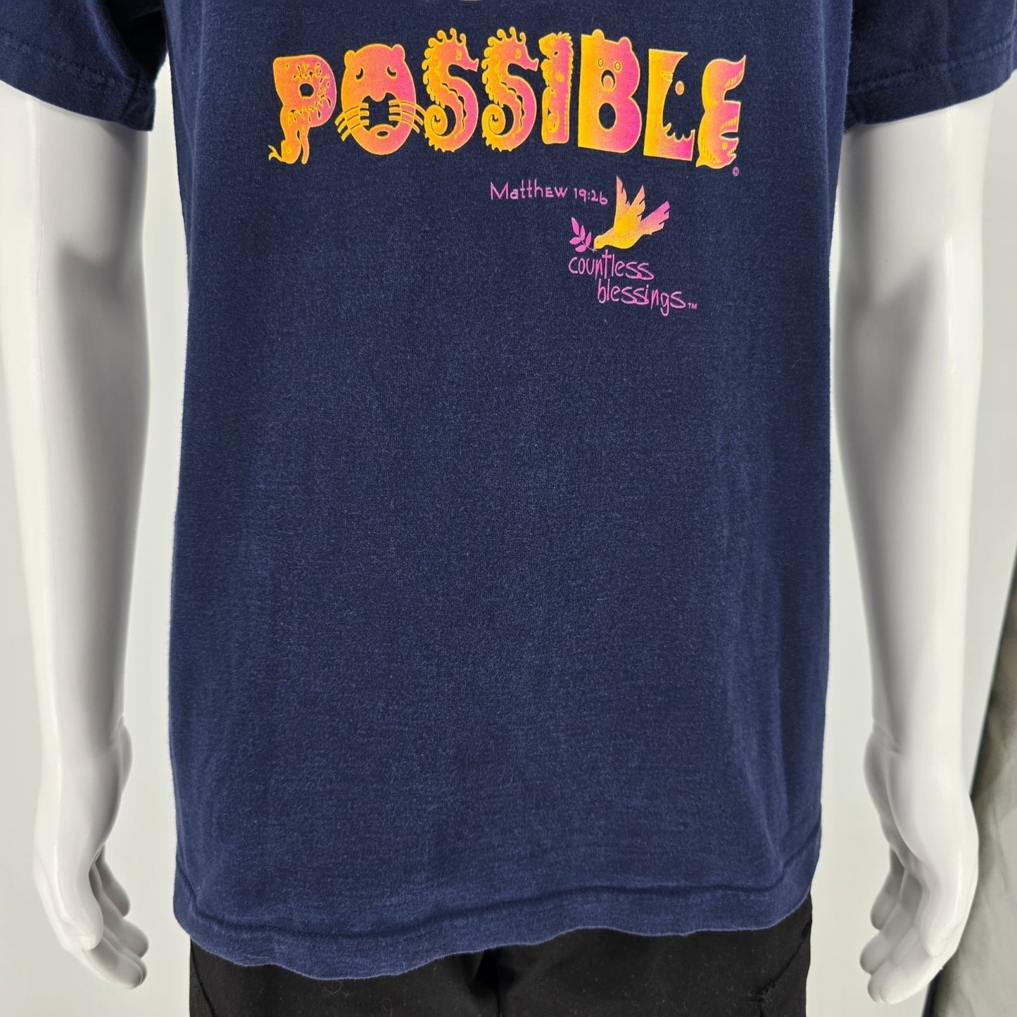 Vintage 1990s Countless Blessings "With God All Things Are Possible" T-Shirt (M)