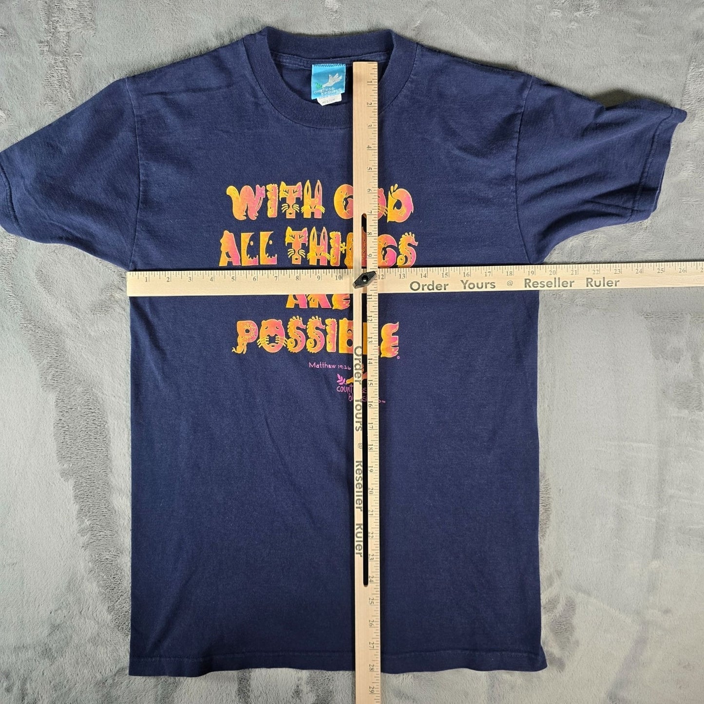 Vintage 1990s Countless Blessings "With God All Things Are Possible" T-Shirt (M)