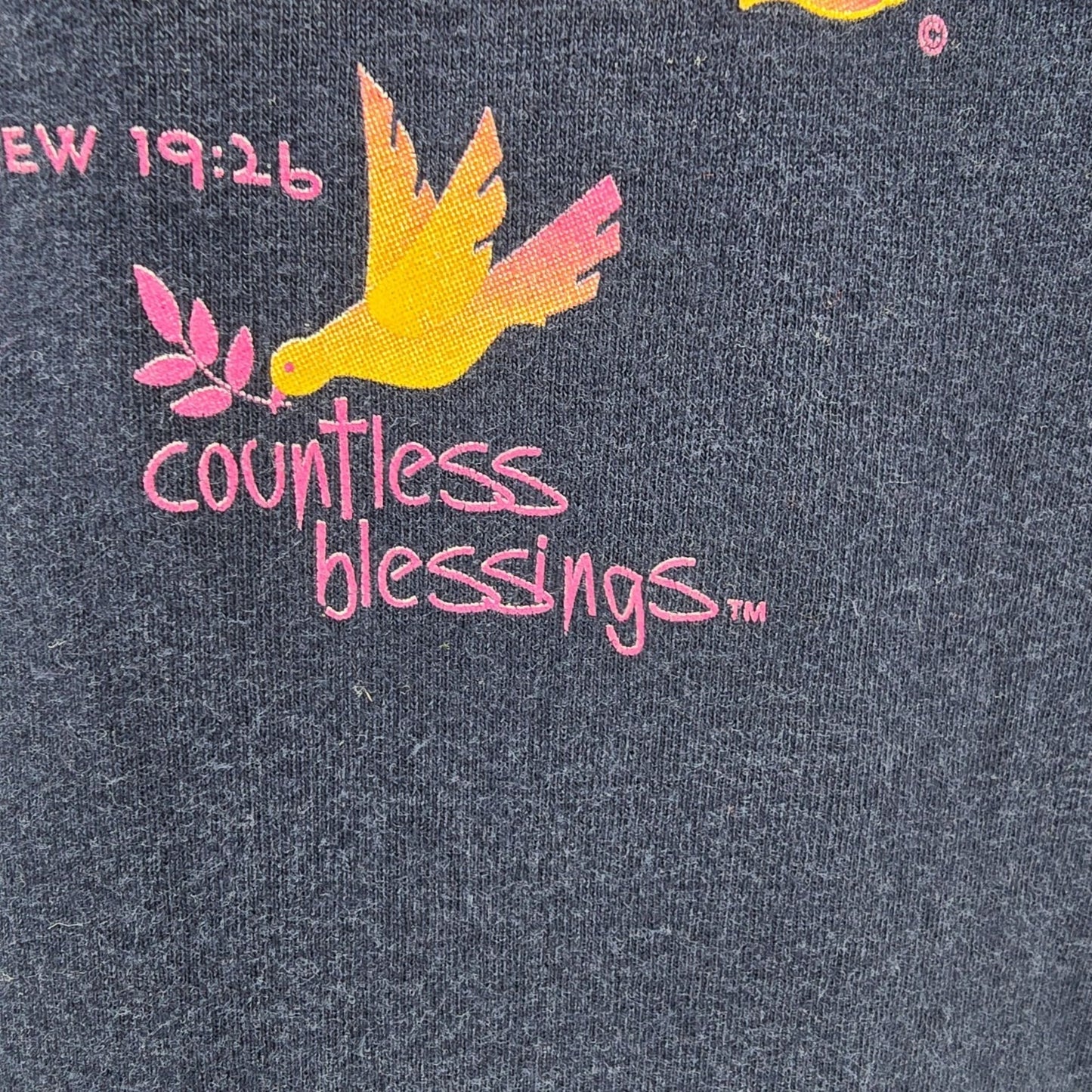 Vintage 1990s Countless Blessings "With God All Things Are Possible" T-Shirt (M)