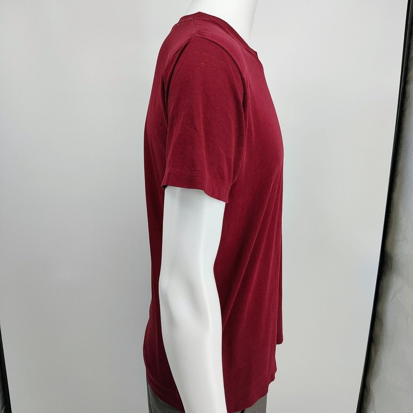 Vintage Red Single Stitch Blank Crewneck Short Sleeve T-Shirt (M) *Thrashed*