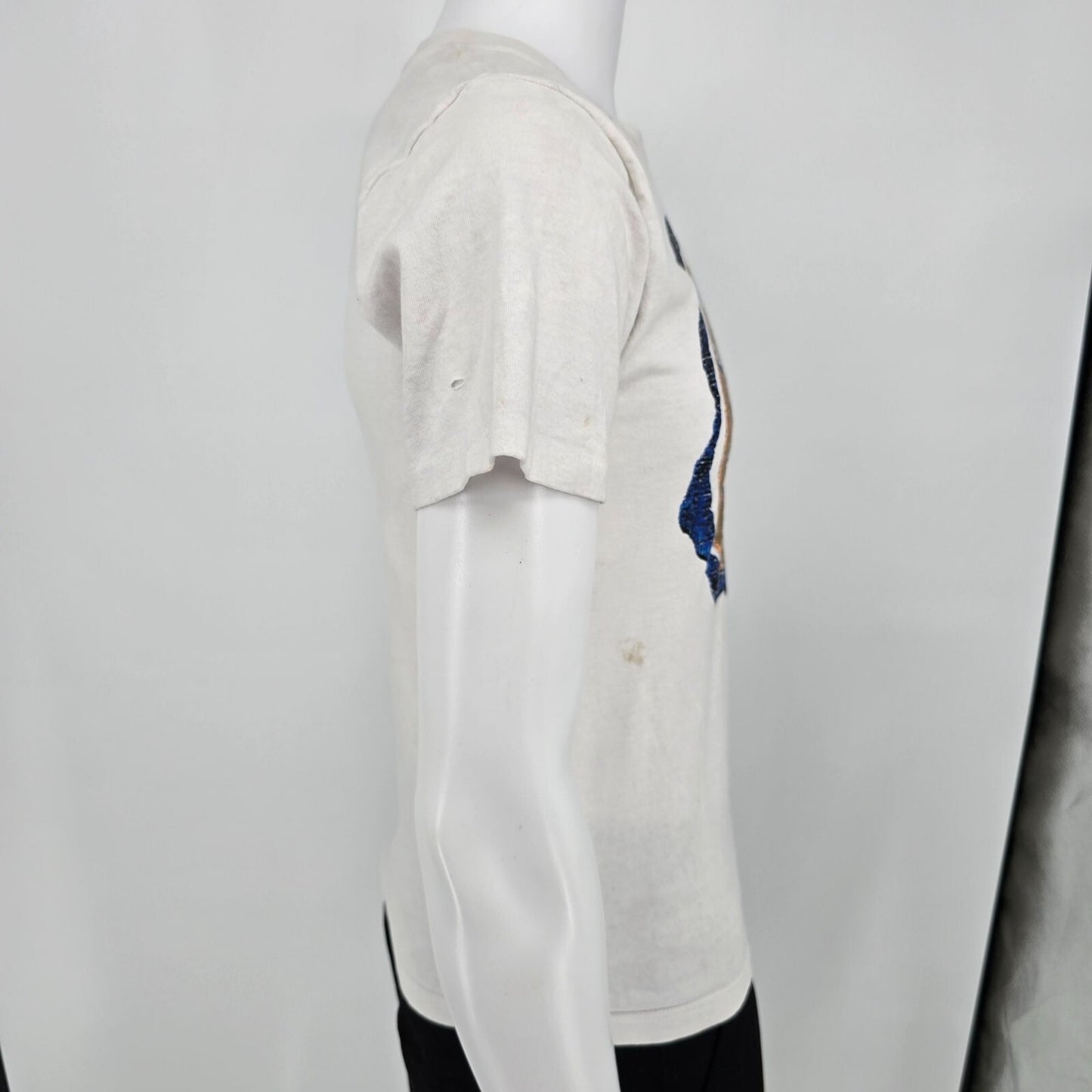 Thrashed Vintage 1990s White "Since 1924" Umbro Soccer T-Shirt (Youth Large)