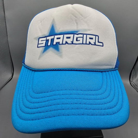 STARGIRL Blue & White Mesh-Back Snapback Otto Trucker Hat *Fair Condition