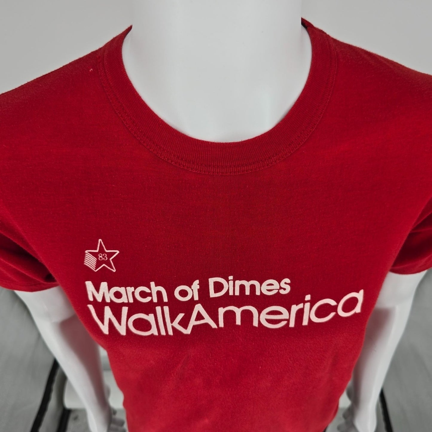 Vintage 1980s M.J. Soffe Company March Of Dimes WalkAmerica 1983 T-Shirt (M)