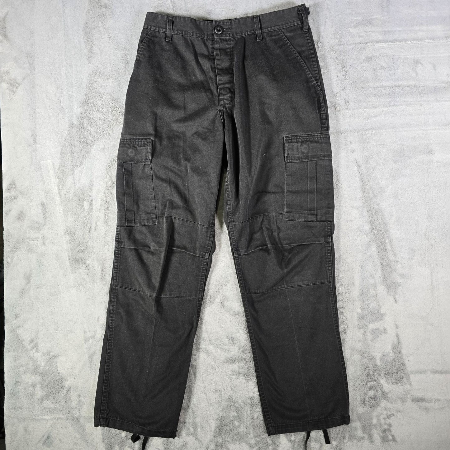 2010s Rothco B.D.U. Mens Black Military Style Tactical Cargo Pants (32x29)
