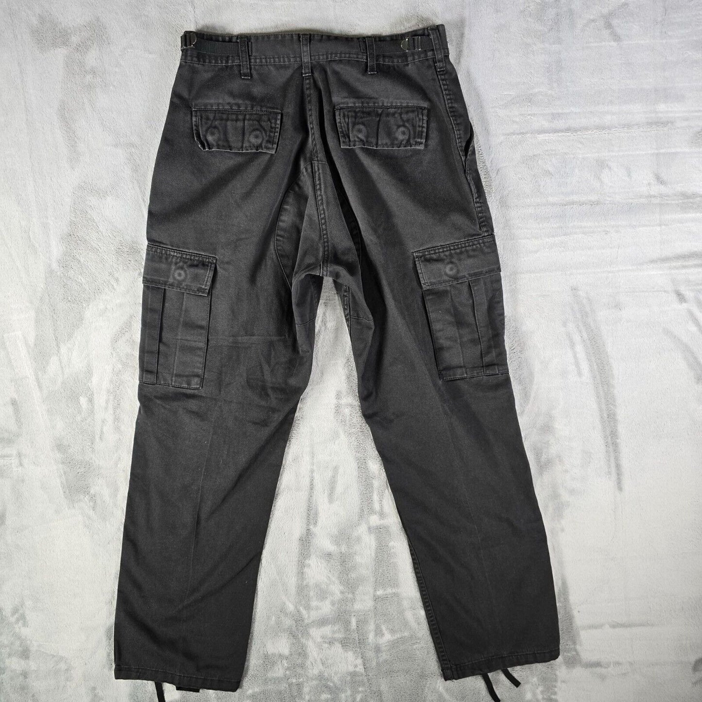 2010s Rothco B.D.U. Mens Black Military Style Tactical Cargo Pants (32x29)