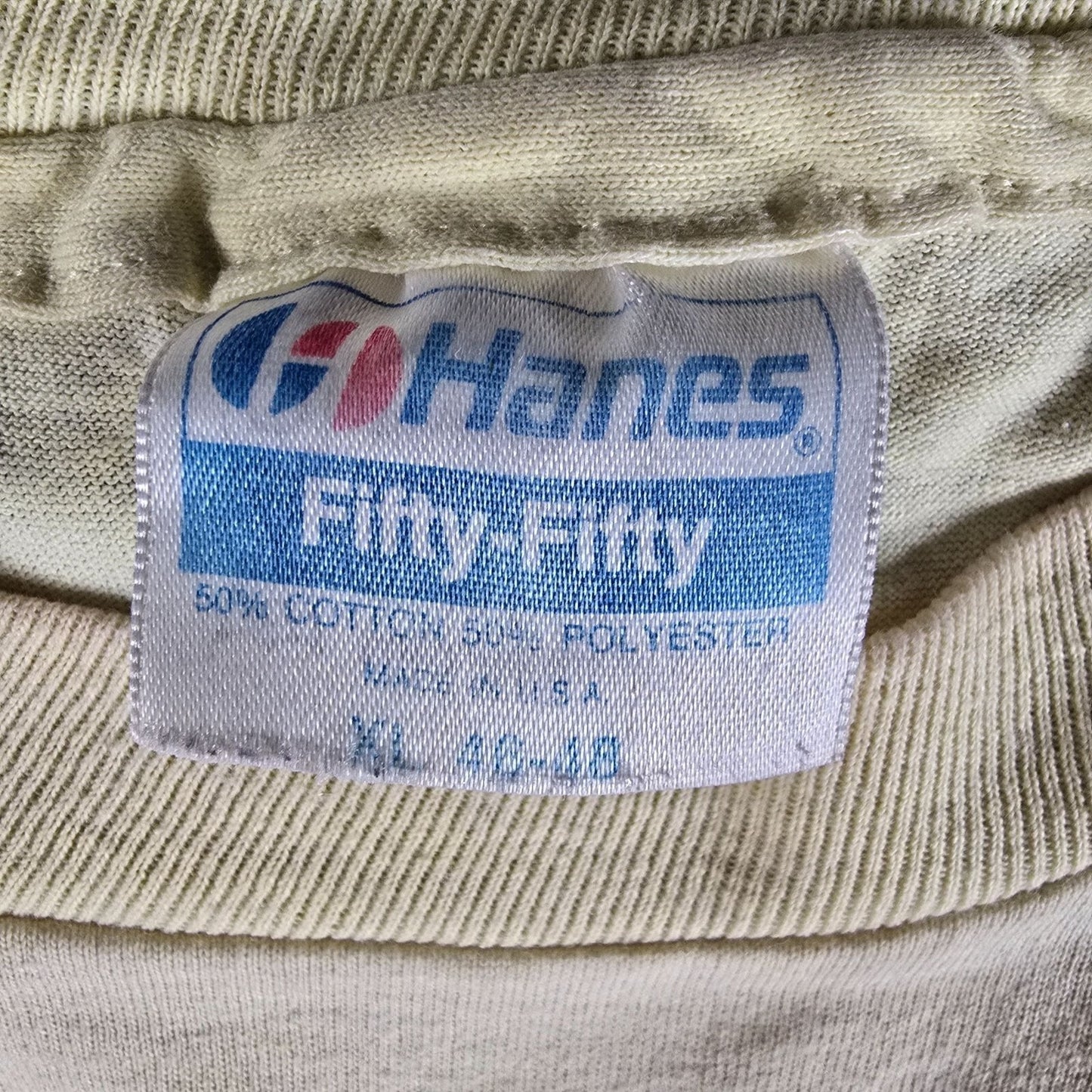 Vintage 1980s Hanes 50/50 Susquehanna Railroad Train Yellow T-Shirt (L/XL)