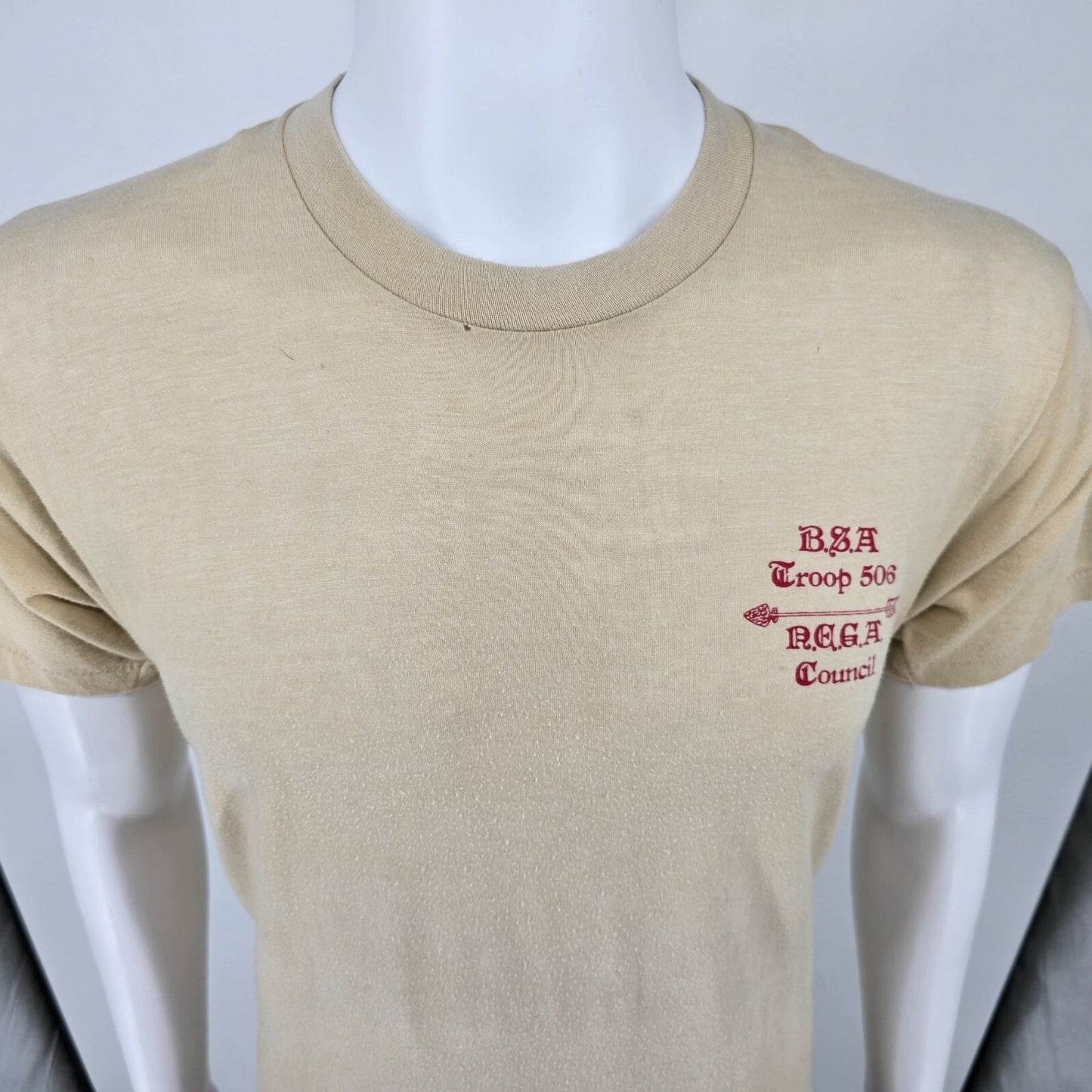 Vintage 1980s Boy Scouts of America B.S.A Troop 506 R.E.G.A. Council T-Shirt (M)