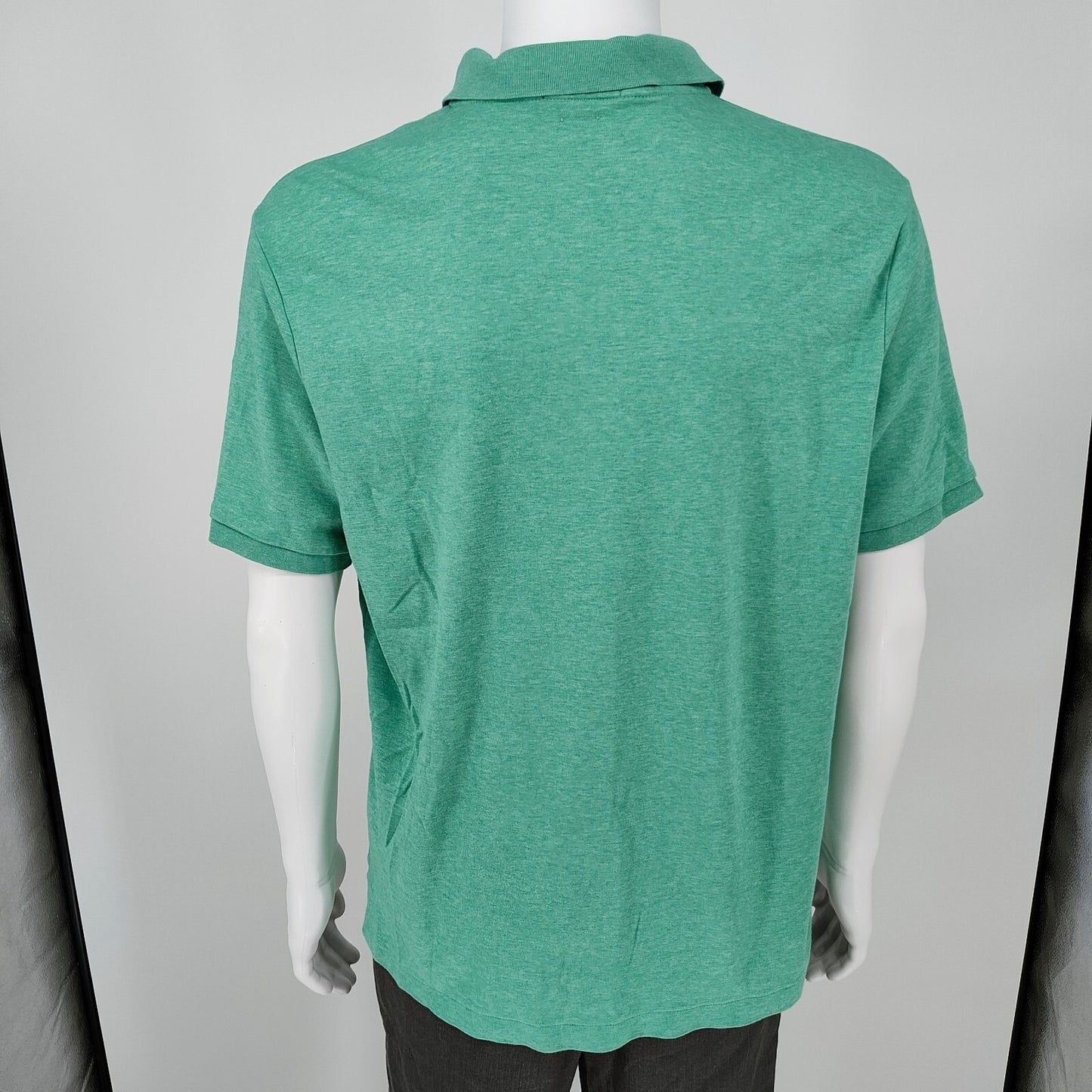 Polo Ralph Lauren Classic Fit Soft Touch Green Jersey Polo Blue Logo (Large)