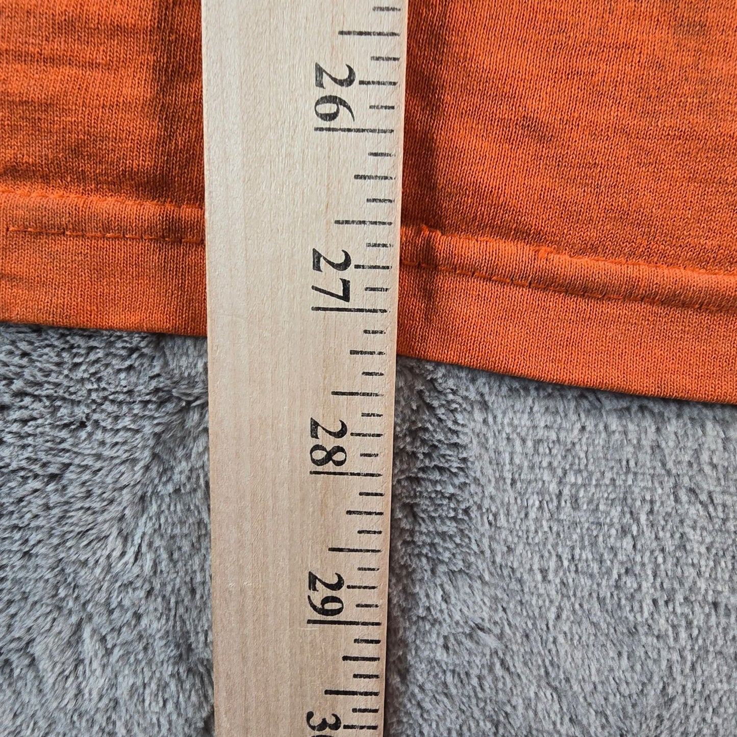 Thrashed Vintage 1990s "Davis Excavating" Orange Cut Off Pocket T-Shirt (XL)