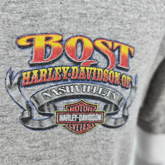 Harley-Davidson Motorcycles Bost Nashville, TN Graphic T-Shirt (L) *Flaws