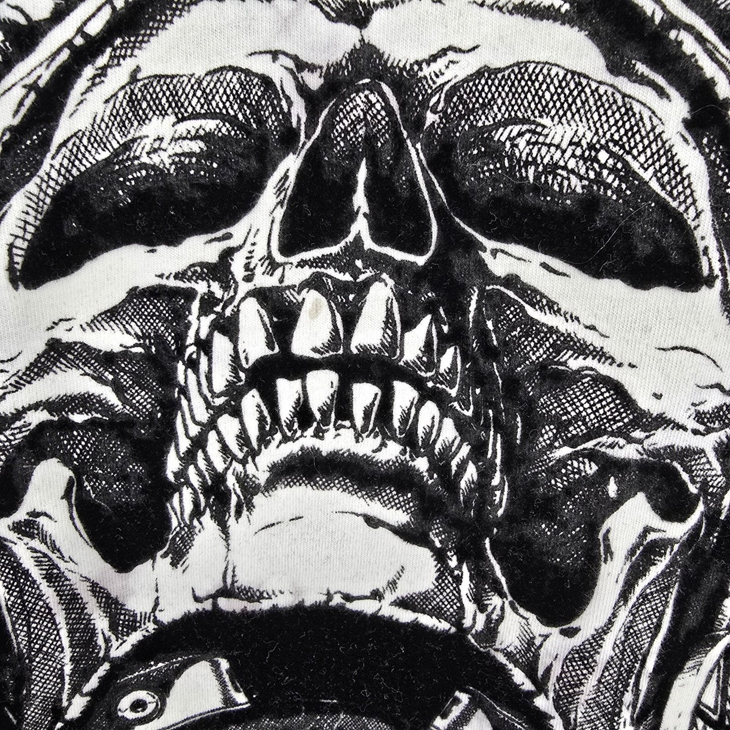 Affliction American Customs Ursa Major White/ Light Grey Ice Wash T-Shirt (L)