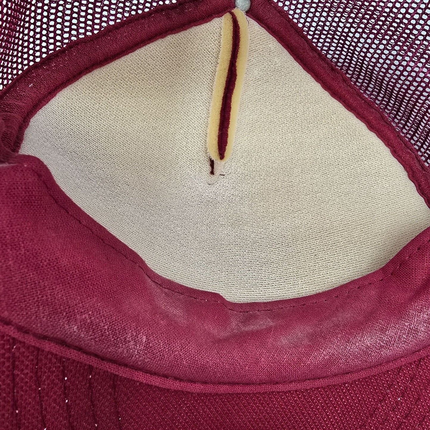 Vintage 1990s Distressed 929 Area Code Red Otto Snapback Mesh Back Trucker Hat