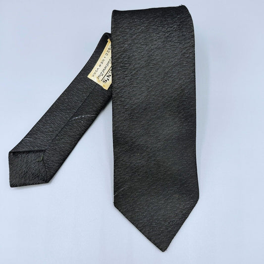 Vintage 1950s/1960s? "Cohen's For Lad and Dad" Black Patterned Skinny Necktie
