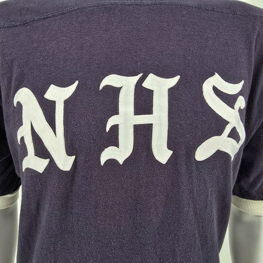 Vintage 1980s Russell Athletic "NHS" AIM 80 Cotton Practice/Sideline Jersey (M)