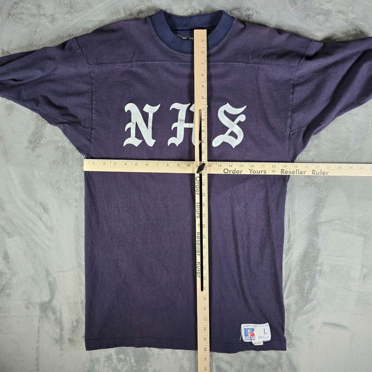 Vintage 1980s Russell Athletic "NHS" AIM 80 Cotton Practice/Sideline Jersey (M)