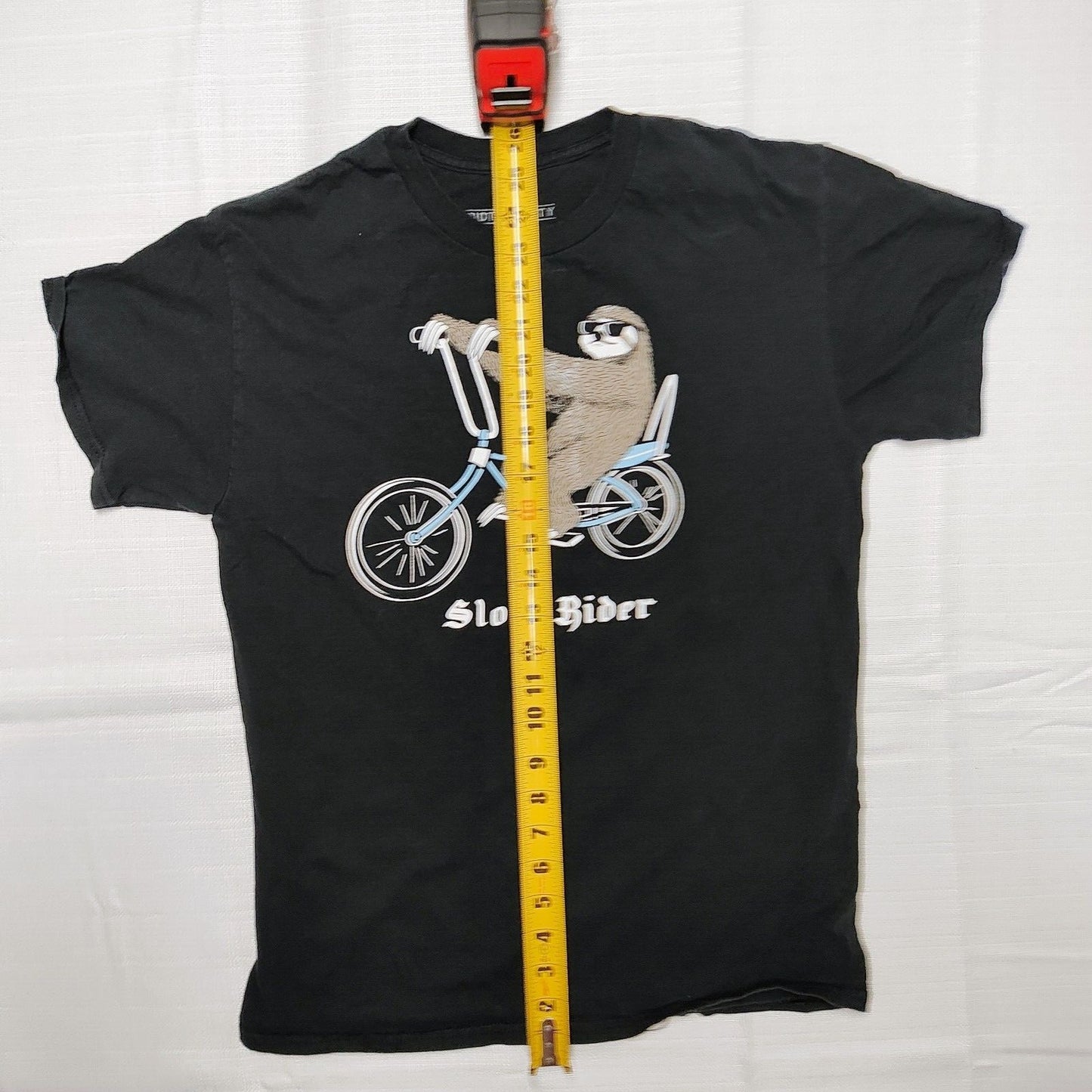 Riot Society Made in USA "Slow Rider" Sloth on Bicycle T-Shirt (Medium)