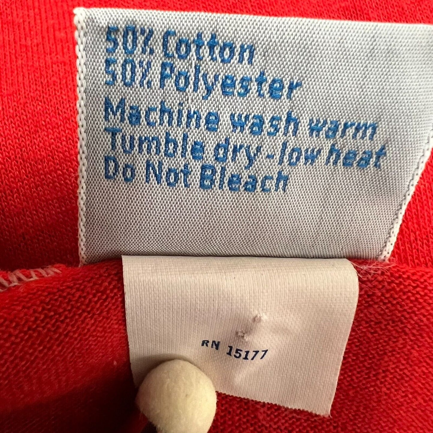 Vintage Red 1980s "Track & Court" Sleeveless Shirt (Large)