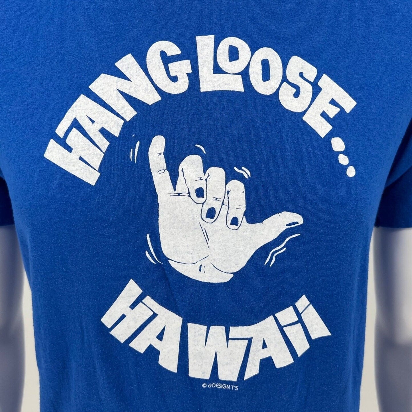Vintage 1980s Design Tees Hawaii Hang Loose Hawaii Single Stitch T-Shirt (S)