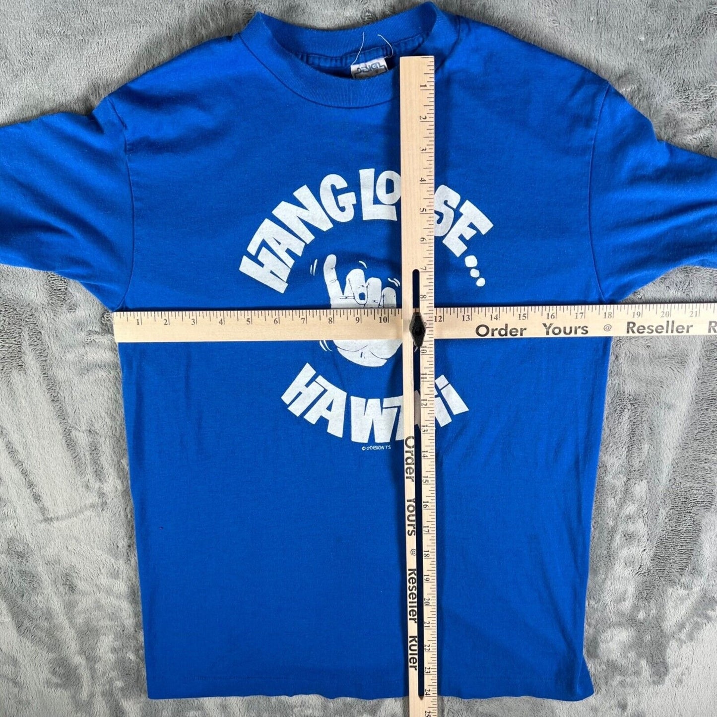 Vintage 1980s Design Tees Hawaii Hang Loose Hawaii Single Stitch T-Shirt (S)