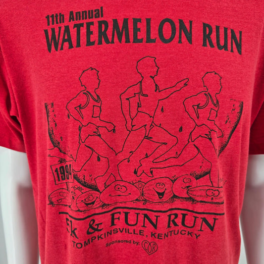 Vintage 1994 Tompkinsville Kentucky 11th Annual Watermelon 5K Run T-Shirt (L)