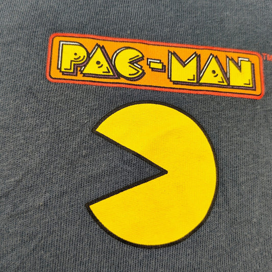 Pac-Man Boys Logo and Maze Blue Graphic T-Shirt (2XL)