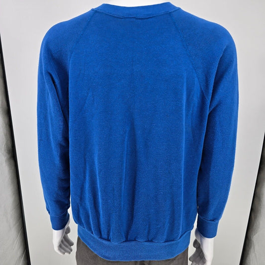 Vintage 1980s/1990s Ultra Sweats by Pannill Blank Blue Crewneck Sweatshirt (L)