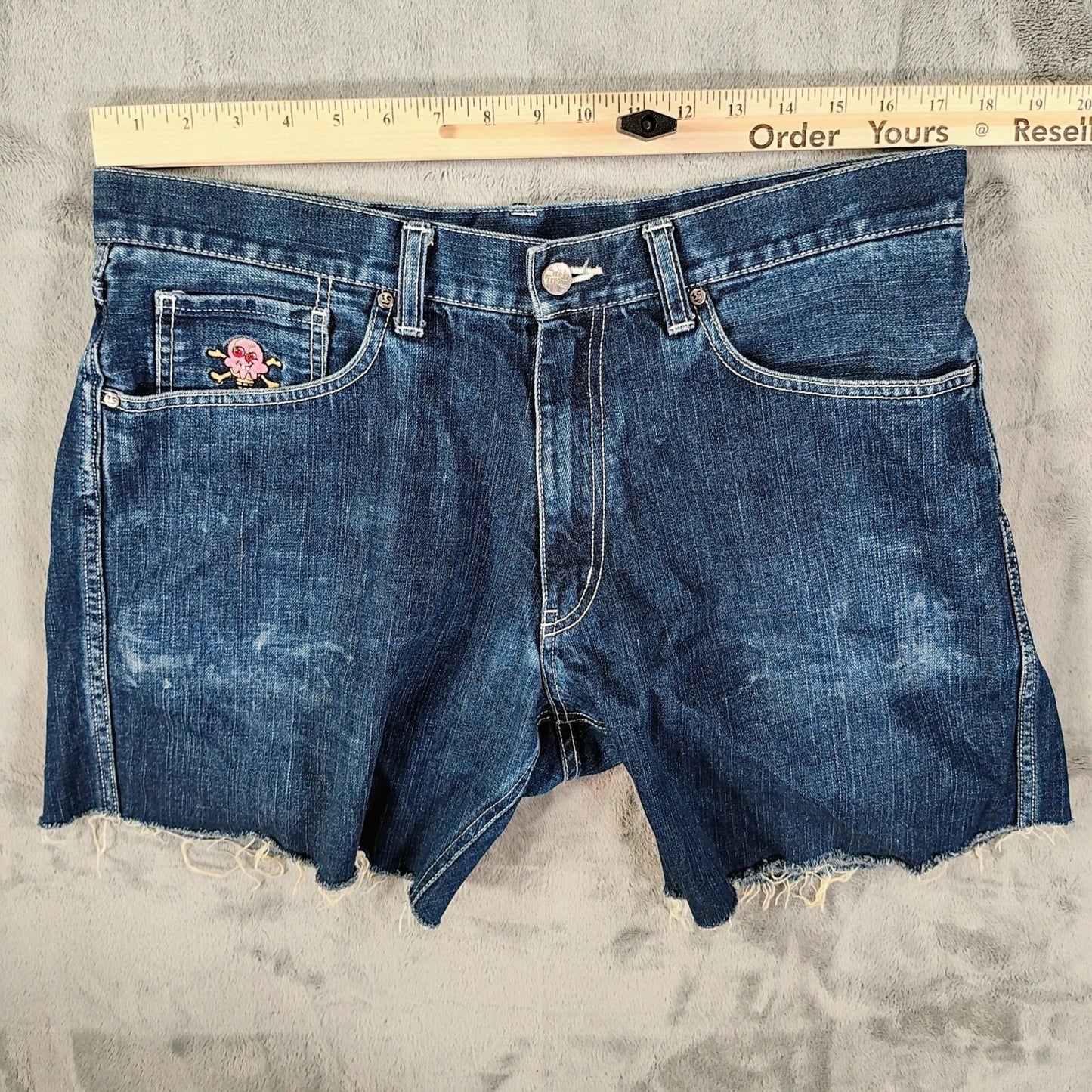 Billionaire Boys Club X Ice Cream Made in Japan DIY Cut Off Jean Shorts (34.5")