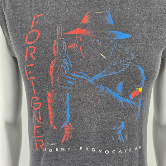 Vintage 1980s Foreigner Agent Provocateur 1985 Tour Sleeveless T-Shirt (S)