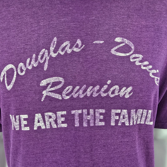 Distressed 1990s Douglas-Davis 1993 Family Reunion Purple T-Shirt (XL)