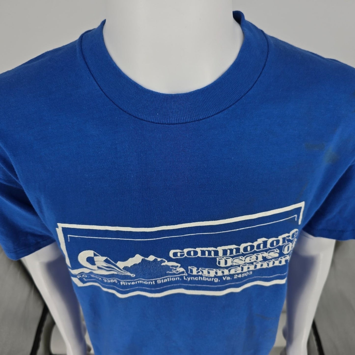 Vintage 1980s Velva Sheen Commodore Users of Lynchburg Virginia T-Shirt (L/XL)