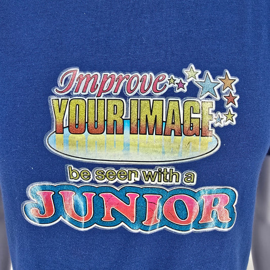 Vintage 1980s Velva Sheen/Roach "Improve Your Image" Iron-On T-Shirt (S)