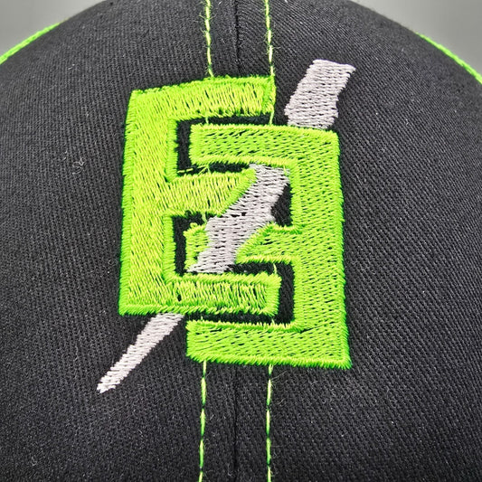 Outdoor Cap Platinum Series Black & Neon Green Emmons Electric Baseball Cap