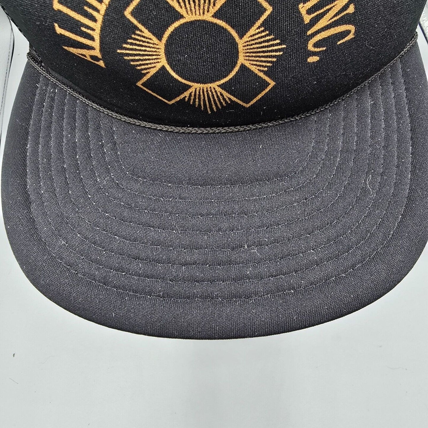 Vintage Allied Colloids Inc. Adjustable Mesh Back Black Snapback Trucker Hat