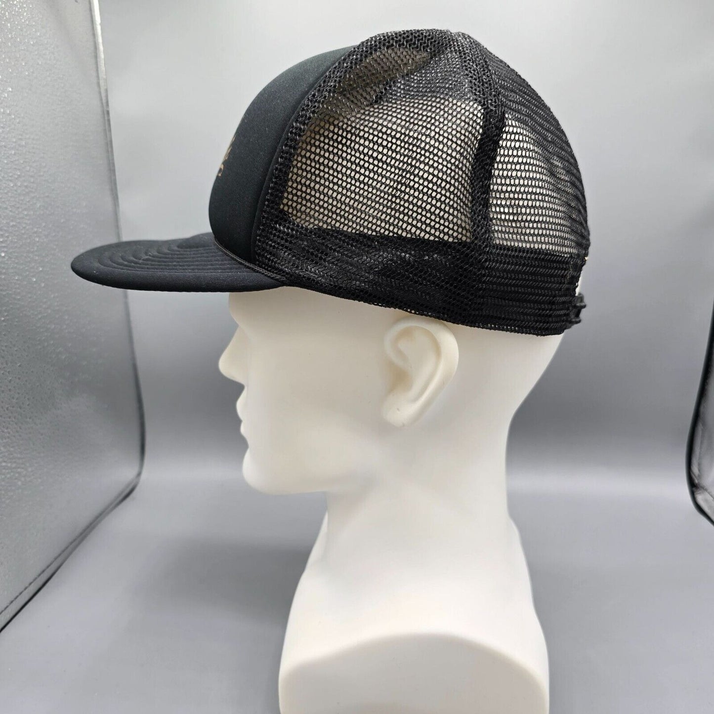 Vintage Allied Colloids Inc. Adjustable Mesh Back Black Snapback Trucker Hat
