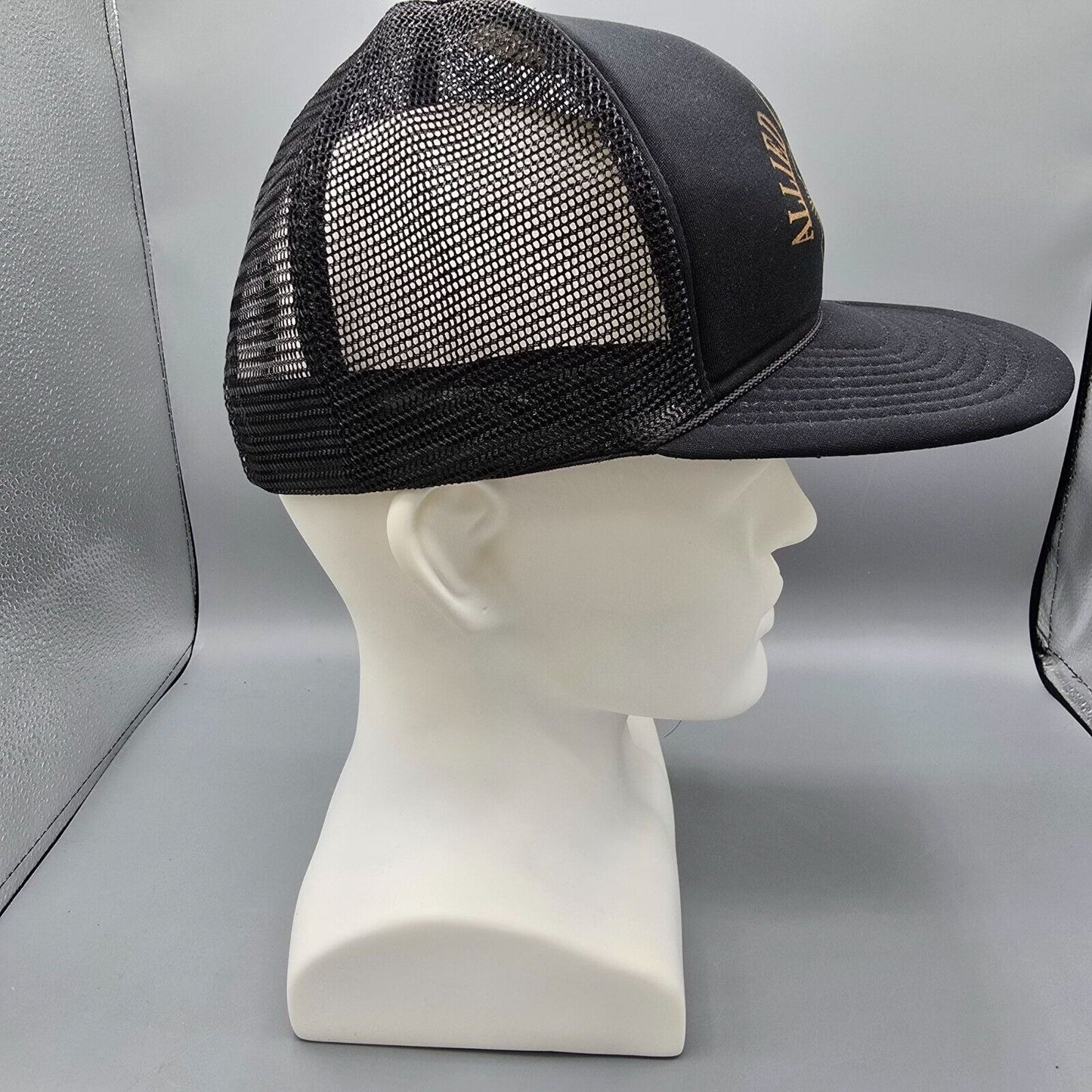 Vintage Allied Colloids Inc. Adjustable Mesh Back Black Snapback Trucker Hat
