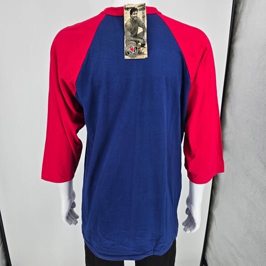 Vintage 1990s NWD Deadstock Munsingwear 3/4 Sleeve Blank Raglan Baseball Tee (L)