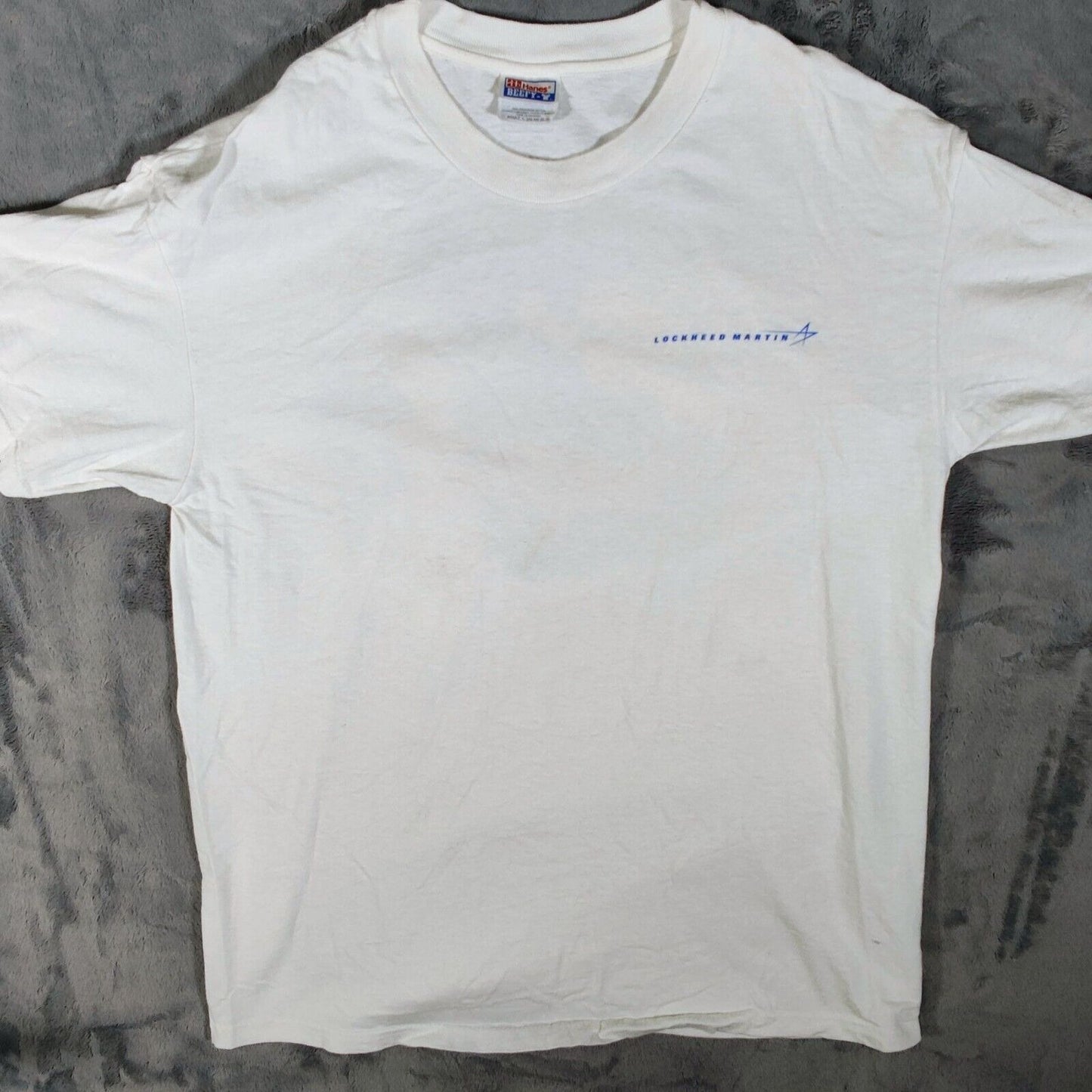 Vintage Lockheed Martin Washington DC Metro Area Hanes Beefy-T White T-Shirt (L)