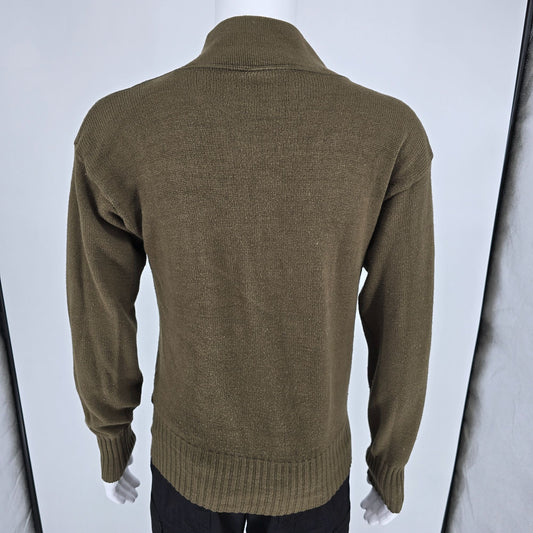 Vintage 1994 Men's U.S. Army Mitt's Nitts Acrylic Olive Drab OD Sweater (M)