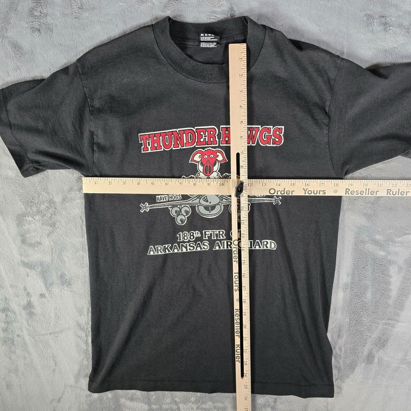 Vintage 1990s FOTL Thunder Hawgs 188th FTR GP Arkansas Air Guard T-Shirt (S)